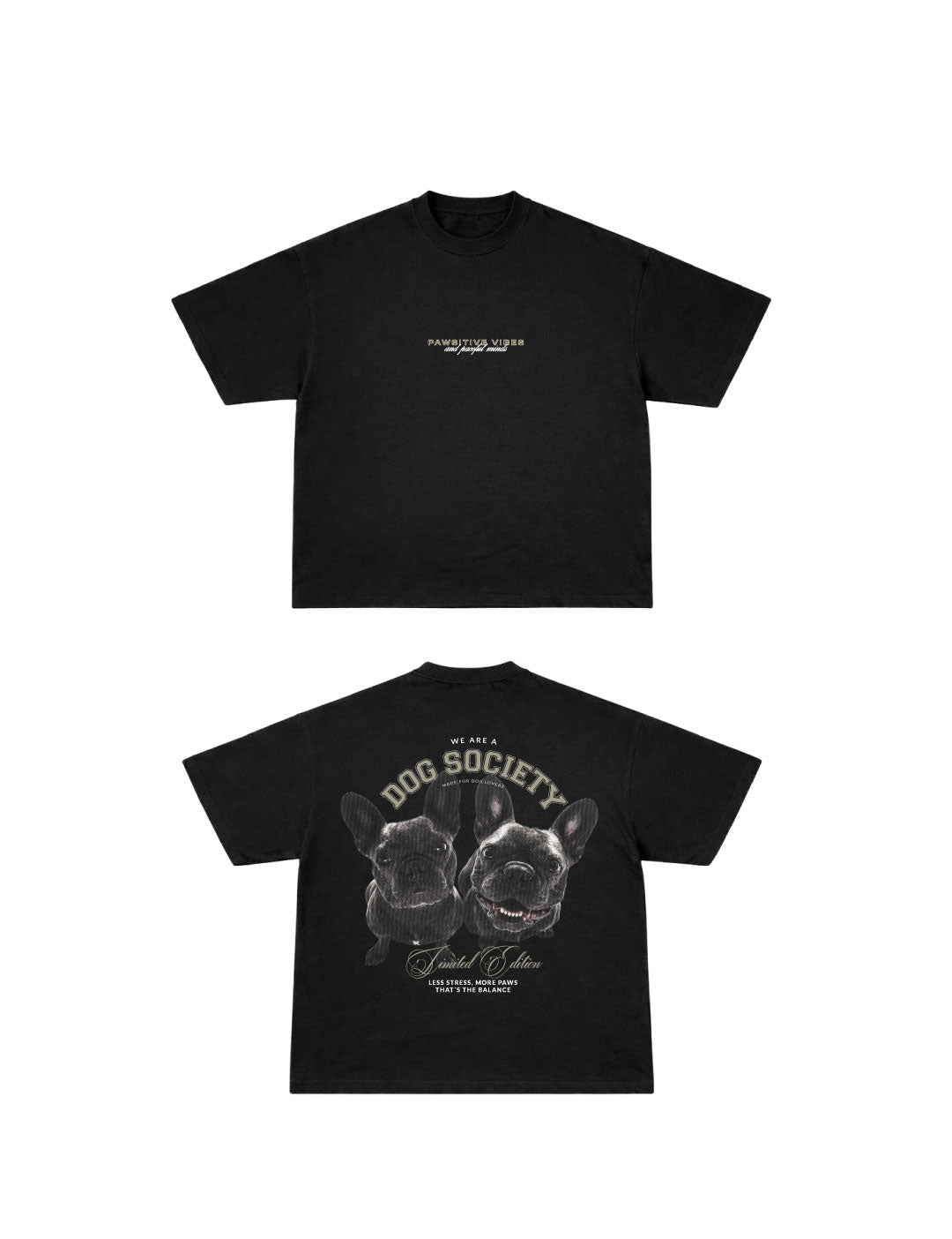 Camiseta Bulldogs Black - Front and Back