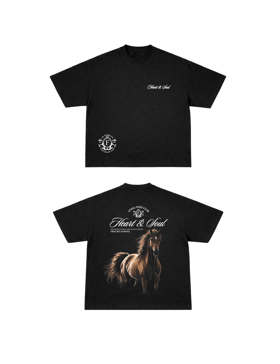 Camiseta Heart and Soul Black - Both sides