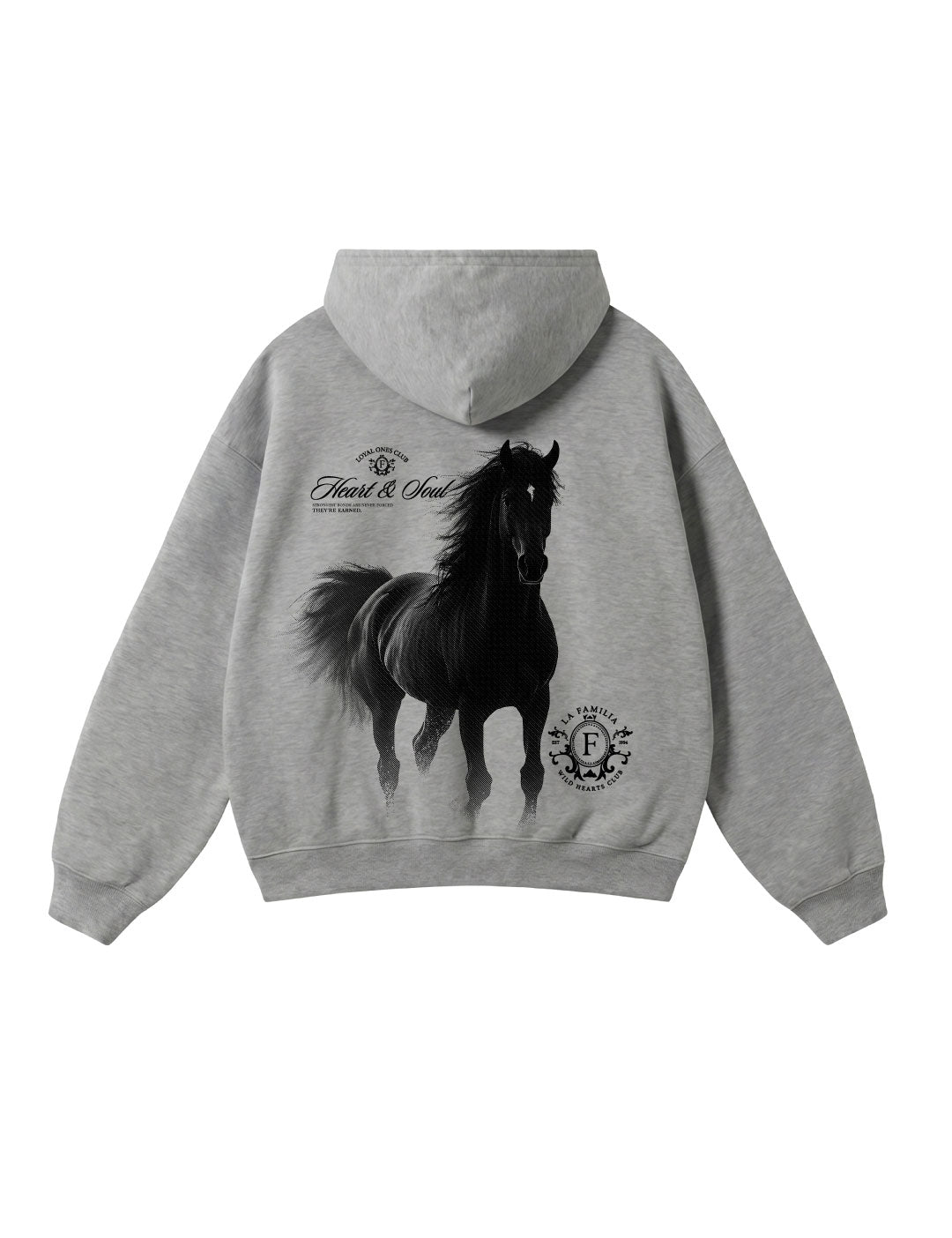 Hoodie Heart and Soul Grey - Back