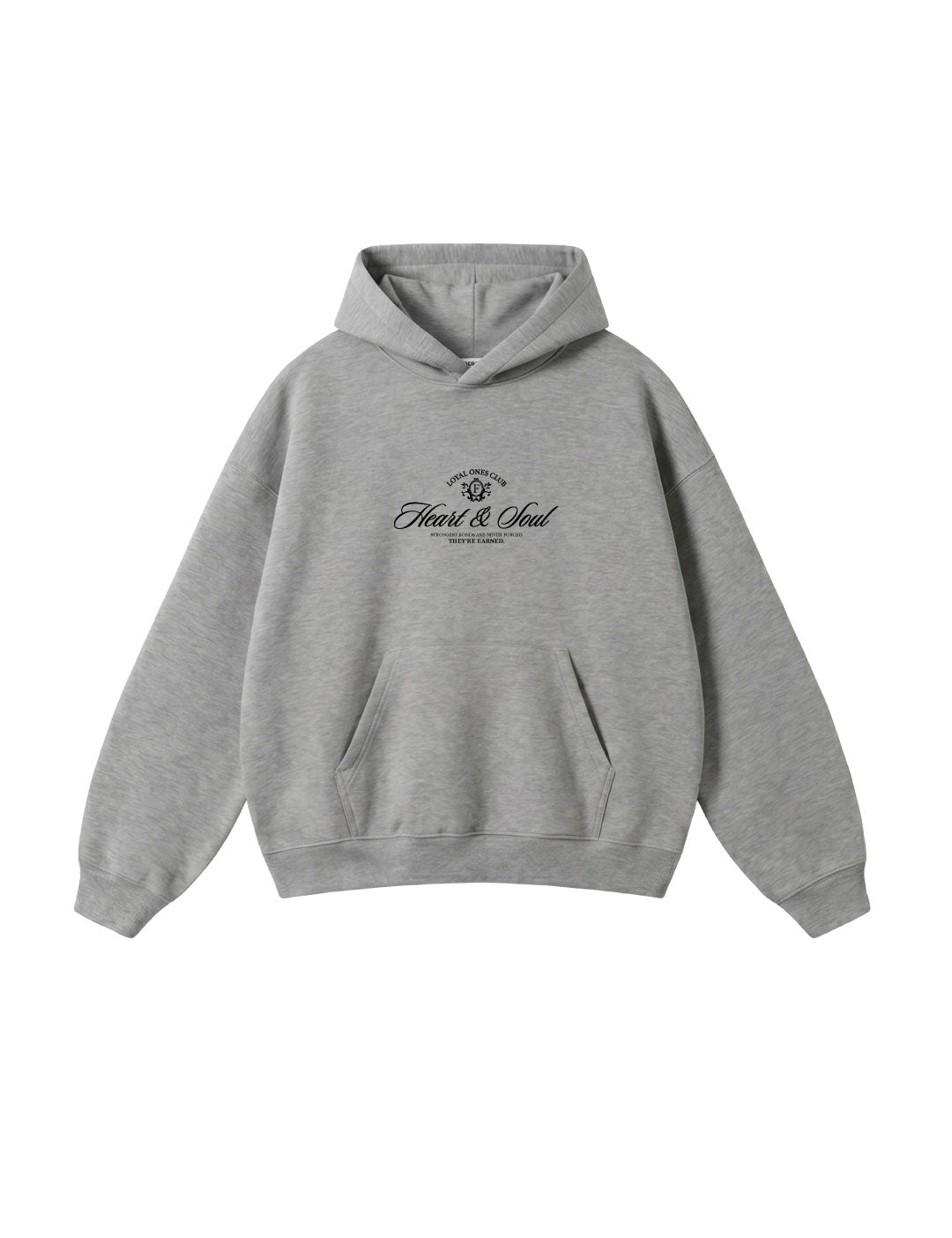 Hoodie Heart and Soul Grey - Front